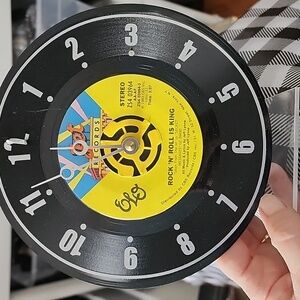 Rock and Roll is King desk clock.